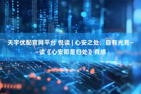 天宇优配官网平台 悦读 | 心安之处，自有光亮——读《心安即是归处》有感